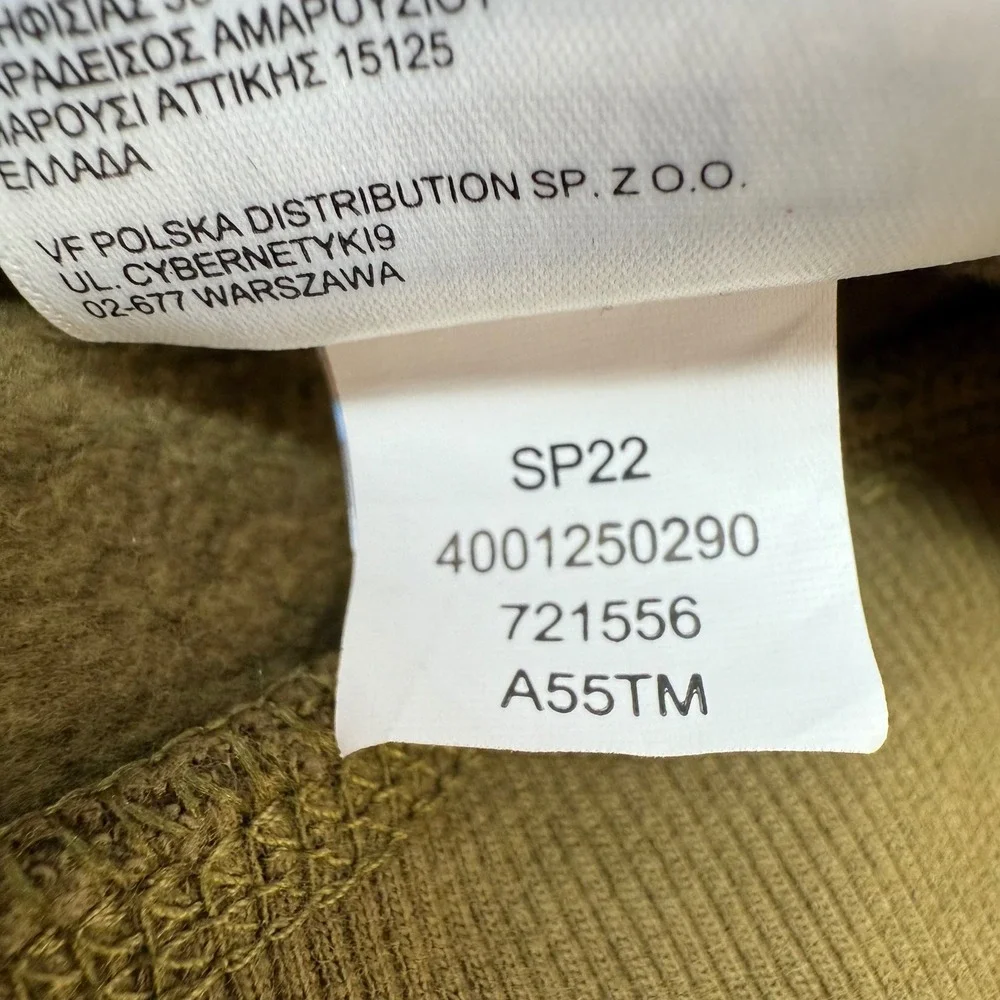 The North Face Mens Heritage Patch Crewneck Sweatshirt Olive Green A55TM Large